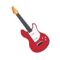 electric guitar instrument musical icon vector