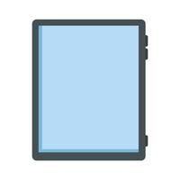 icono de tecnología de dispositivo electrónico de tableta vector