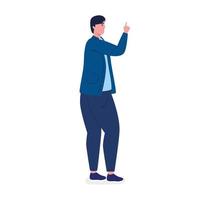 elegant businessman worker indexing avatar character vector