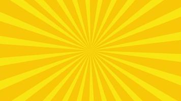 Animación del icono de sol con fondo amarillo. diseño de icono. animación de video. Animación de dibujos animados de sol brillante aislado video