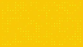 White circles on yellow background are changed size with top view motion. looped animation video