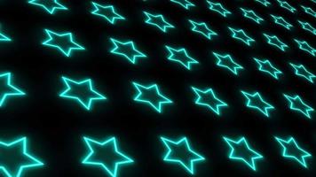 estrelas azuis em fundo azul escuro mudam de tamanho com movimento em perspectiva. loop de animação realista com fundo alfa transparente para facilitar o uso em seu vídeo.