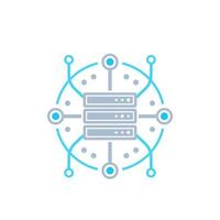 server, hosting, network vector icon