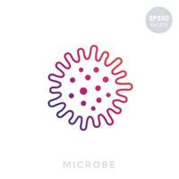 microbe, pathogen, bacterium icon vector