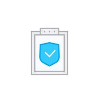 insurance policy vector icon on white