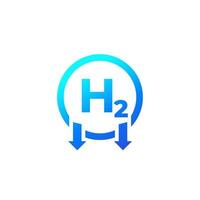 hydrogen synthesis or production icon vector