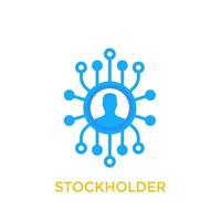 stockholder vector icon isolated on white