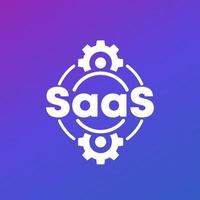 Saas, Software as a service icon for web vector