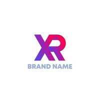 XR letters logo, vector design