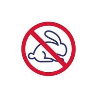 No animal testing icon, cruelty free sign vector