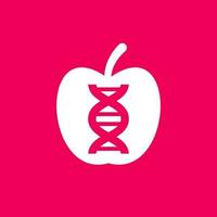 genetically modified apple icon, vector