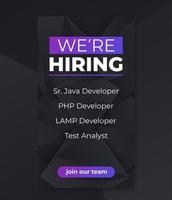 We are hiring, join our team mobile banner vector