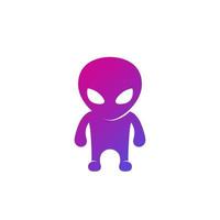 alien, ovni piloto vector logo