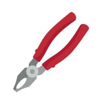 pliers construction tool isolated icon vector