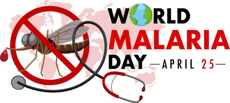 World Malaria Day logo or banner with no mosquito sign