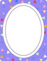 Empty oval shape banner template vector