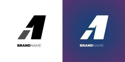 Letter A1 or 1A simple logo design concept. Corporate identity template sign vector eps illustration