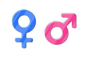 Heterosexual gender symbol mars and venus icon set. Male and female vector sign. Isolated sex pictogram illustration