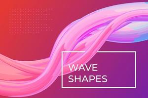 Modern colorful dynamic fluid flow poster template. Wave liquid shape on pink purple color background. Art design for design project. Vector abstract gradient cover illustration