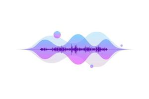 Sound wave abstract digital equalizer. Motion light flow vector music element audio concept