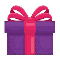 purple gift with bowtie vector design