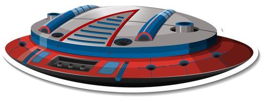 A sticker template with UFO or fighter aircraft isolated vector