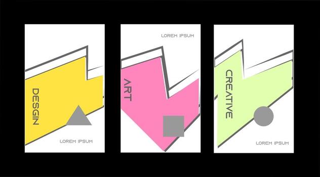 Abstract art brochure design. Banner with lines pattern. Suitable as poster layout or background for card, web design,poster vector