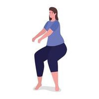 Woman doing exercise vector design