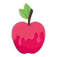 manzana dulce con diseño vectorial crema vector