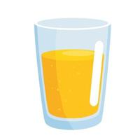 jugo de naranja bebida diseño de vector de vidrio