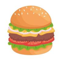 icono de hamburguesa diseño vectorial aislado vector