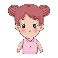 Girl cartoon with pink shirt vector design