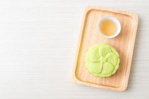 pastel de luna chino sabor a té verde