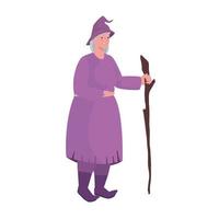 Fairytale witch cartoon vector design