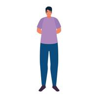 man sad for bullying character vector