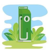 ecology station charging service in grass scene vector