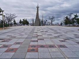 esculturas en el parque en el centro de la ciudad de sokcho. Corea del Sur. enero 2018 foto