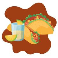 mexican foods traditional icon of cinco de mayo vector