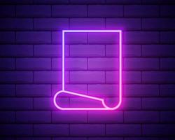 Feedback neon icon. Elements of education set. Simple icon for websites, web design, mobile app, info graphics isolated on brick wall. vector