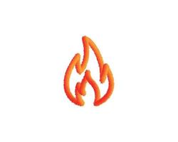 Fluffy Fire Icon in trendy 3d style isolated on white background, for your web site design, app, logo, UI.Fur Vector illustration, EPS10