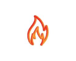 Fluffy Fire Icon in trendy 3d style isolated on white background, for your web site design, app, logo, UI.Fur Vector illustration, EPS10