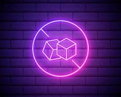 sugar free neon style icon. Simple thin line, outline vector of gmo icons for ui and ux, website or mobile application.