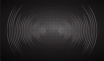 Sound waves oscillating dark light vector