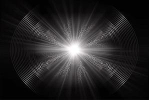 Sound waves oscillating dark light vector