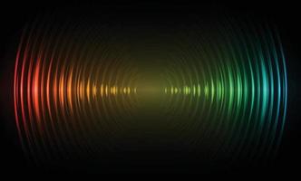 Sound waves oscillating dark light vector