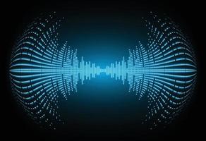 Sound waves oscillating dark light vector