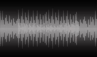 Sound waves oscillating dark light vector