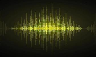 Sound waves oscillating dark light vector