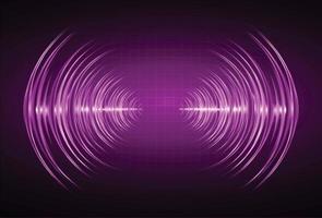 Sound waves oscillating dark light vector