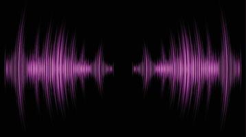 Sound waves oscillating dark light vector